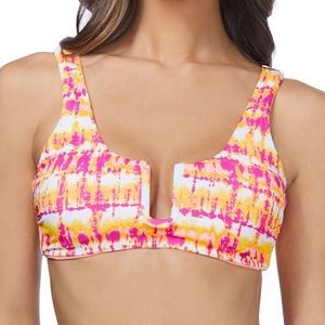 Ambrielle Women’s Neon Tie Dye Bikini Top XXL